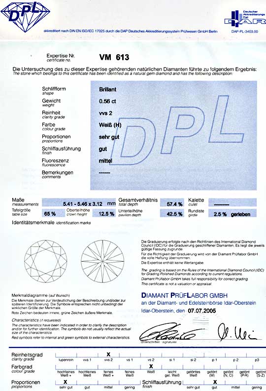 Foto 9 - Brillant-Diamant mit DPL Zertifikat 0,566 Wesselton VVS, D5578