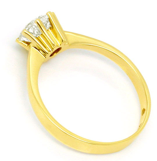 Foto 3 - Ein Karäter Brillant-Ring 1,017ct Diamant J P3 Gelbgold, R1035