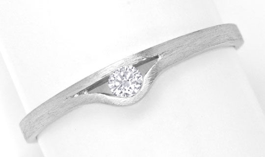 Foto 2 - Platin Diamant-Ring, mit Eingespanntem Brillanten, S3922