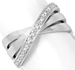 Foto 1 - Diamantring Spitzen-Design, 13 Diamanten-Weißgold, S6427